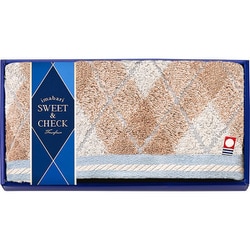 今治 スイート＆チェック フェイスタオル×1 SWC60150