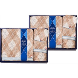 今治 スイート＆チェック バスタオル×2、フェイスタオル×2、ミニタオル×2 SWC601000