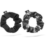 adidas ヘアシュシュ2個セット ブラック&グラフィック