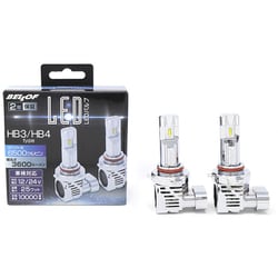 LEDヘッド＆フォグバルブ HB3/HB4/HIR2 6500K 3600lm 2個入り 冷却ファン内蔵 車検対応 プレシャス・レイZ DBA1932