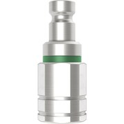 ノン・ドリップニップル（プラグ）呼径4mm 真鍮製 バルブ付 G1/4"メネジ EPDM 10-267-6220