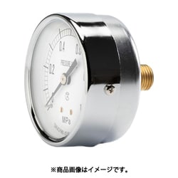 小型圧力計(D枠埋込型・縁なし・中心ネジ・Φ50)圧力レンジ0.0~0.25MPa R1/4 1753025