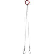 2点吊りワイヤースリング スリムフック付 12mm×2m 2W12-20S