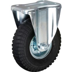 重荷重用キャスター ニューマチック車輪・固定金具付 Φ253 3.00-4WK