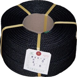 HZロープ 黒 4mmX200m 36-4712