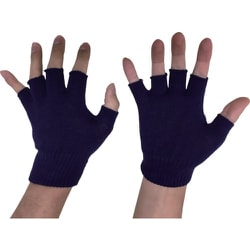 勝星 のびのびマジック手袋指切（ボツなし）紺 371540