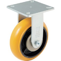 44番キャスター 固定車 ハイパーウレタン車輪付 Φ200mm 44YU-200