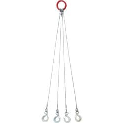 4点吊りワイヤースリング 6mm×2m 4W6-20