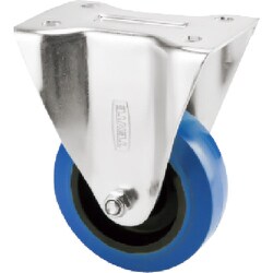プレート式キャスター（タイヤ痕レスタイプ）Φ100 固定式 AK-100