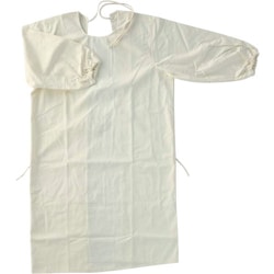 柏田 帆布割烹着（袖口ゴム入り）L C-39-L