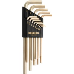 BONDHUS 六角L-レンチ ゴールドガード インチ セット12本組（0.050-5/16） HLX12G