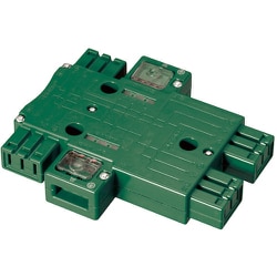 明工 ハーネス用ジョイントボックス4分岐（送り付）結線完了表示付（緑） MJ2496M