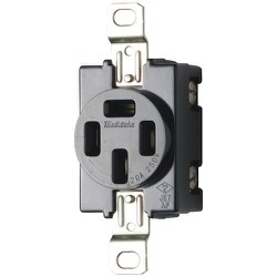 明工 機器用接地3P 20A 埋込コンセント P:83.5 楕円 MU2821T01