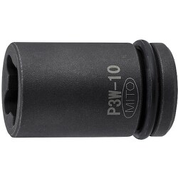 3/8インパクトレンチ用ウエルドナットソケット 10MM P3W-10