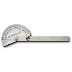 プロトラクター No.19B 竿部基線付 ステンレス仕上 PRT-19B