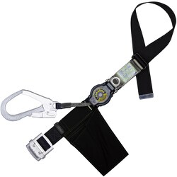 TSUYORON 胴ベルト型墜落制止用器具（巻取タイプ）ロック機構付き ロックリトライト 黒 Lサイズ 幅50MM×長さ1400MM TB-LRL-593-BLK-L-JAN-BX