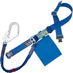 TSUYORON 胴ベルト型墜落制止用器具（伸縮タイプ）ノビロン（BL）青 LLサイズ ベルト幅50MM×1600MM 130KG対応型 ワンタッチバックル仕様 TBNVOT593BL4BLLL（130KG）JANBP