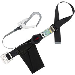 TSUYORON 胴ベルト型墜落制止用器具（巻取タイプ）ロック機構付き ワン・ハンドリトライト 黒 Sサイズ 幅50MM×長さ1100MM TB-ORL-593-BLK-S-JAN-BP