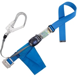 TSUYORON 胴ベルト型墜落制止用器具（巻取タイプ）ロック機構なし リトライト 青 Lサイズ 幅50MM×長さ1400MM TB-RL-593K-BL4-L-JAN-BP