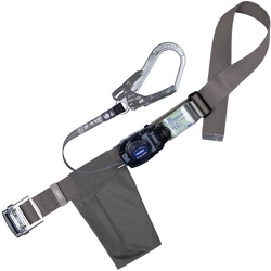 TSUYORON 胴ベルト型墜落制止用器具（巻取タイプ）ロック機構なし リトラ シルバー Mサイズ 幅50MM×長さ1200MM TBRN590SL1MBP