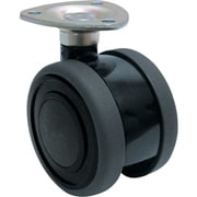 プレート式双輪キャスター（エラストマー車）60MM 黒色 TE60J