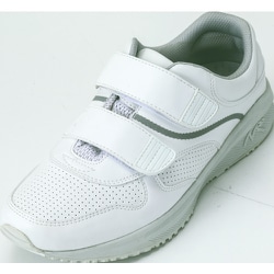 日進 耐滑先芯なしスニーカー ハイパーV ＃007（マジックタイプ）ホワイト 27.0cm V007W-27.0