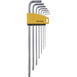WISE 硬質ボールポイント六角棒レンチ ロング 7本組 WLB330N-7S