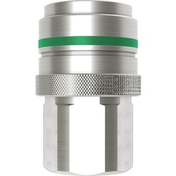 ノン・ドリップカップリング（ソケット）呼径9mm 真鍮製 バルブ付 NPT1/2"メネジ NBR 10-567-1400