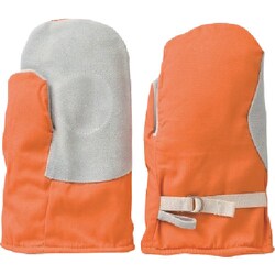 柏田 牛床革冷凍庫用2本指作業手袋 F 45659