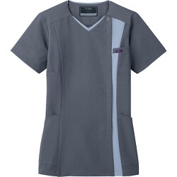 レディスジップスクラブ スチールグレー M 7023SCP-5-M