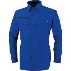 コーコス 長袖シャツ ブルー Lサイズ A-8078-6-L