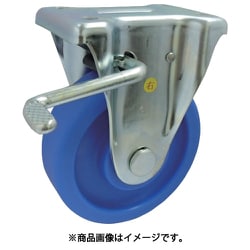 MCナイロン車輪(ベアリング無)プレス製固定金具ストッパー付 MCVA-KB100