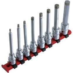 3/8"DR.ダイヤモンドチップヘックスビットソケットセット ロングタイプ P-DTBL8S