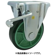 樹脂製ウレタンゴム車輪（ベアリング入）固定金具ストッパー付 130 PNUKB130