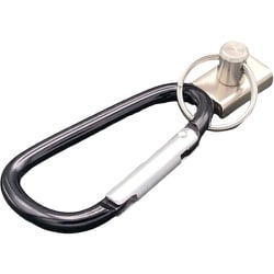 ラクテム 強力マグネットリング 角型 L20 ゴム・カラビナフック付 RMSKH20