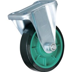中荷重用キャスター ログランTP車輪 固定金具付 Φ100 TP-100WK