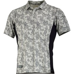 8847 冷感プリント半袖ポロシャツ Hホワイト 3L 8847-01-3L