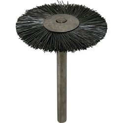 軸付ホイール型ブラシ軸径（mm）：3毛材：鉄波線 B1421