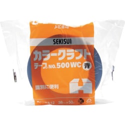 積水 カラークラフトテープ#500WC 38X50 青 K50WA12