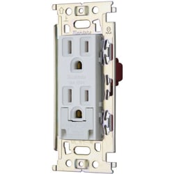 明工 MLアースターミナル付接地ダブルコンセント（カバー付） ML1259W