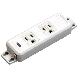 明工 機器用接地コンセント（2コ口） MR86720-N