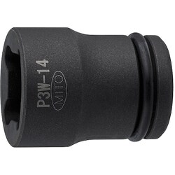 3/8インパクトレンチ用ウエルドナットソケット 14MM P3W-14