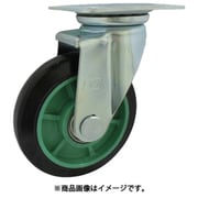 樹脂製ゴム車輪(ベアリング入)自在金具付 100 PNJ100