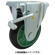樹脂製ゴム車輪(ベアリング入)固定金具ストッパー付 100 PNKB100