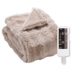 電気毛布 しきタイプ ふわもこファー 約130×80cm おやすみ・おはようタイマー 室温センサー CWA401B-CM