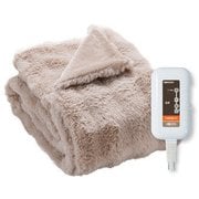 電気毛布 しきタイプ ふわもこファー 約130×80cm 室温センサー 8時間自動OFFタイマー CWA401G-CM