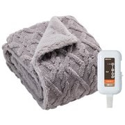 電気毛布 しきタイプ もこもこニットジャカード 約130×80cm 室温センサー 8時間自動OFFタイマー CWA401G-HP