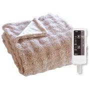 電気毛布 かけしきタイプ ふわもこファー 約188×130cm おやすみ・おはようタイマー 頭寒足熱配線 室温センサー CWB551B-CM
