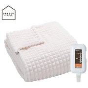 電気毛布 かけしきタイプ ぽこぽこマシュマロタッチ 約188×130cm 頭寒足熱配線 室温センサー 8時間自動OFFタイマー CWB551G-WM