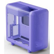 曲面ガラスパネル搭載 ラウンドデザイン E-ATX対応 PCケース パープル X50 Taro Milk